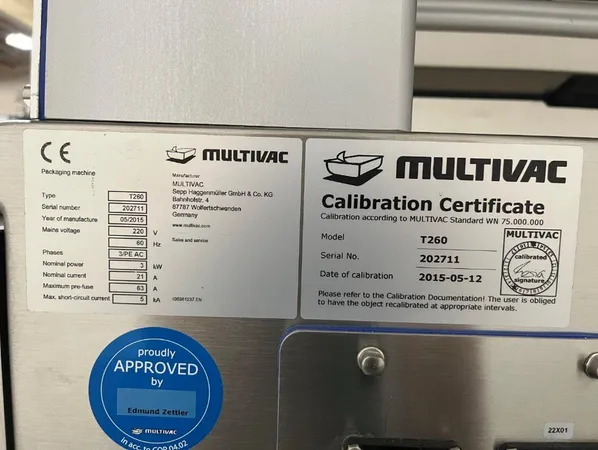 MULTIVAC TRAY SEALER - T260