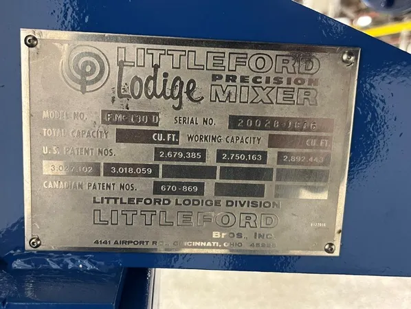 LITTLEFORD FM-130D S/S MIXER 4.6 CU FT - FM-130D