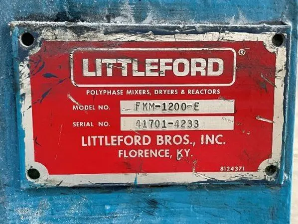 LITTLEFORD 42 CU FT, 29.CU FT WORKING FKM 1200E MIXER - FKM 1200E