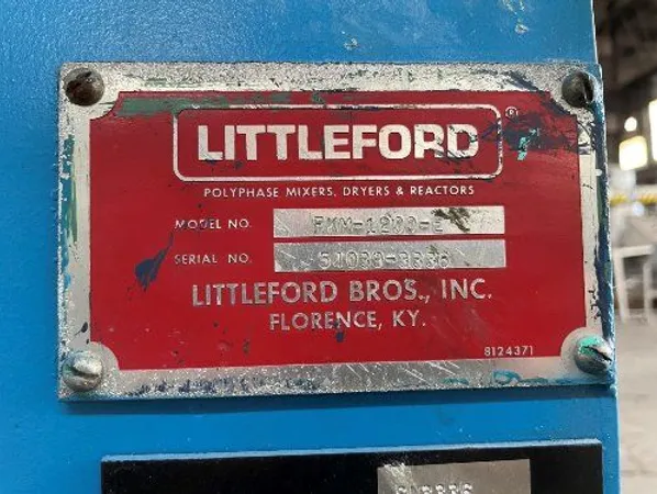 LITTLEFORD 42 CU FT, 29.4 CU FT WORKING FKM 1200 E MIXER - FKM 1200E