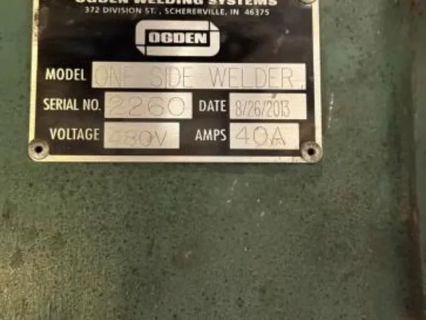 Ogden Welder - ONE SIDE WELDER