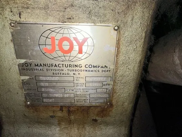700 HP Joy Centrifugal Turbo- Air Air Compressor, Model TA-30