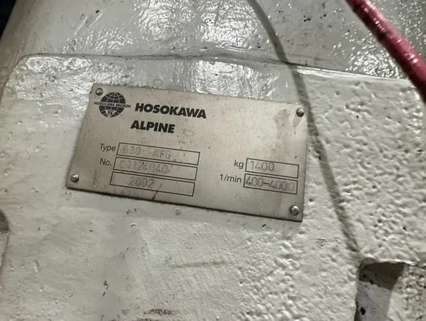 Hosokawa Alpine Fluidised Bed Opposted Jet Mill, Model 630 AFG 1